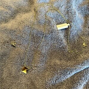 Vera Bradley Gold Tone Necklace and earring set with Topaz stone